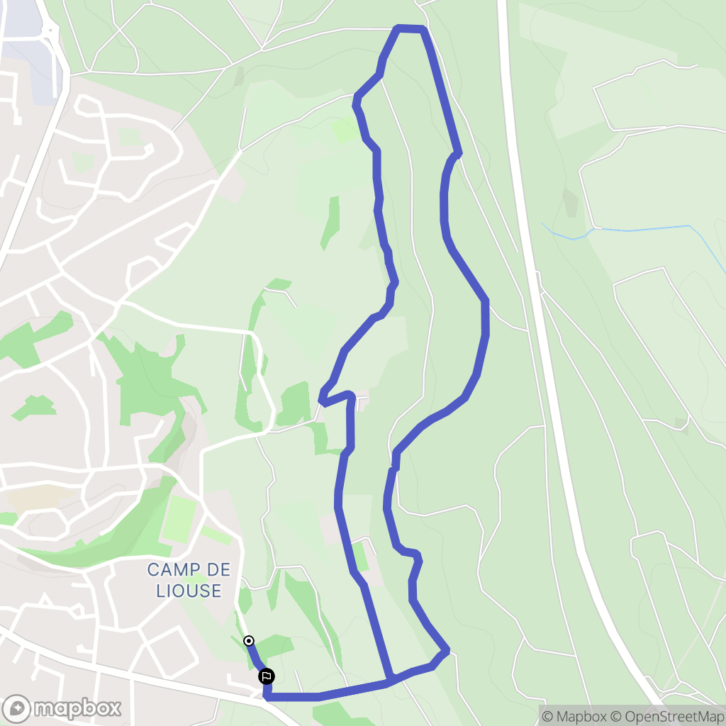 Teyran : carte du parcours de randonnée - France