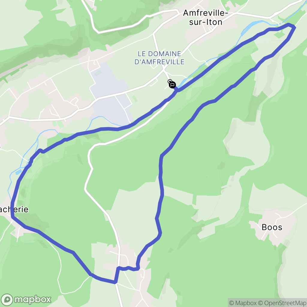 Amfreville-sur-Iton : carte du parcours de randonnée - France