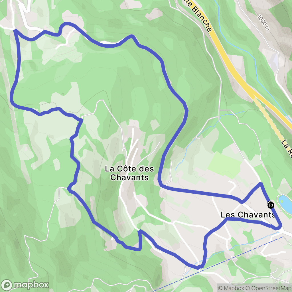 Les Houches : carte du parcours de randonnée - France