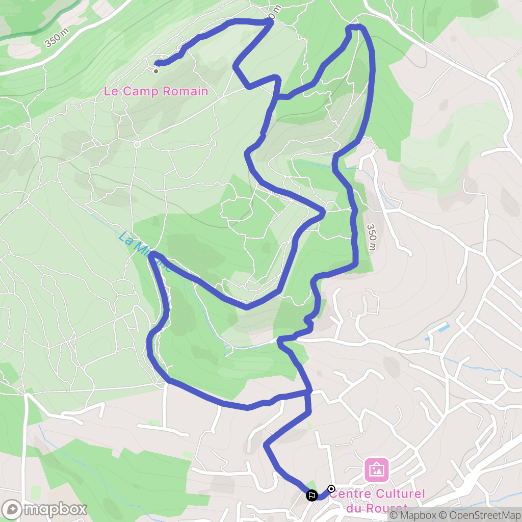 Le Rouret : carte du parcours de randonnée - France