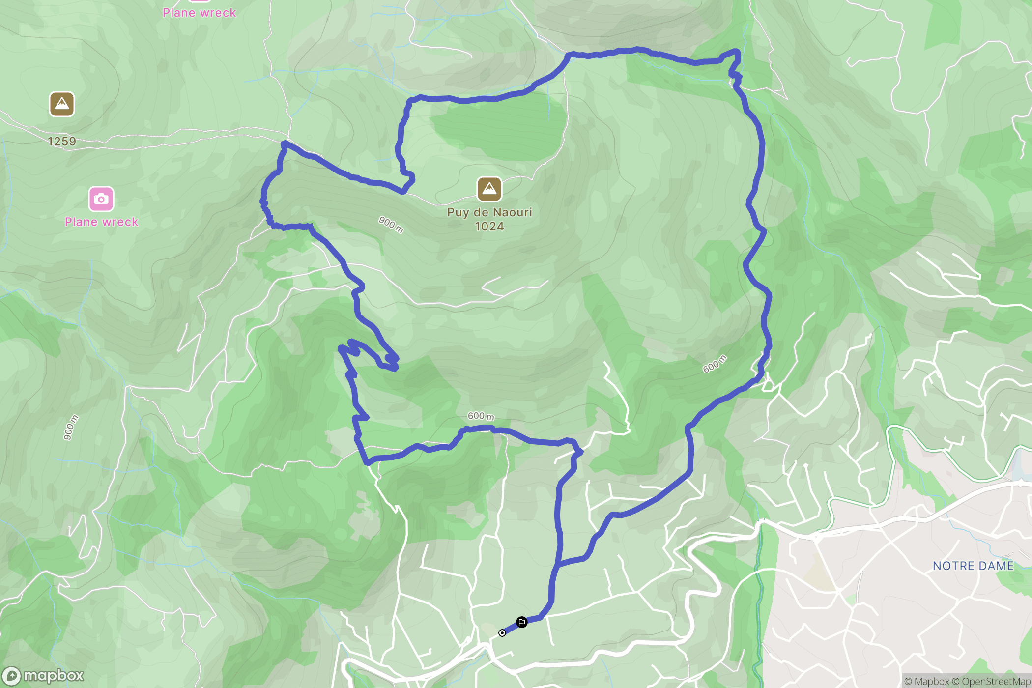 Tourrettes-sur-Loup : carte du parcours de randonnée - France