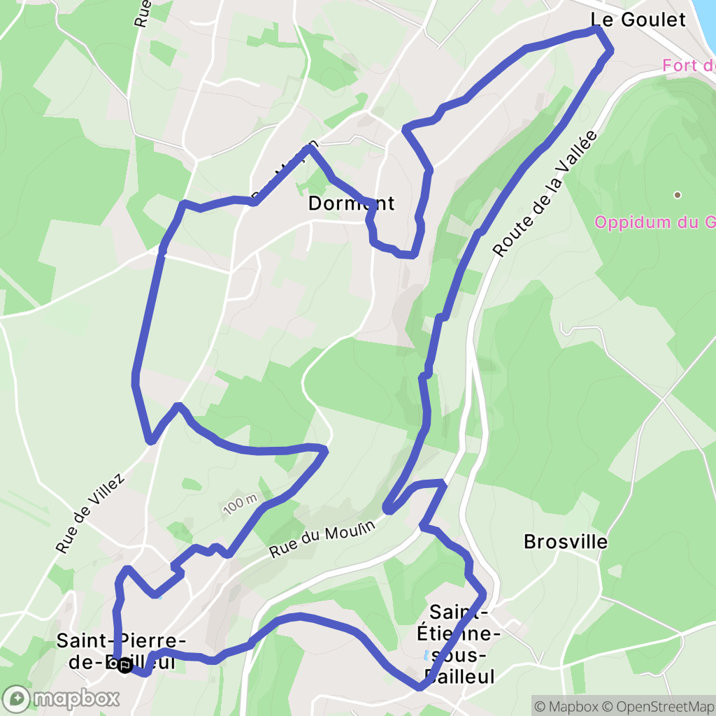 Saint-Pierre-de-Bailleul : carte du parcours de randonnée - France