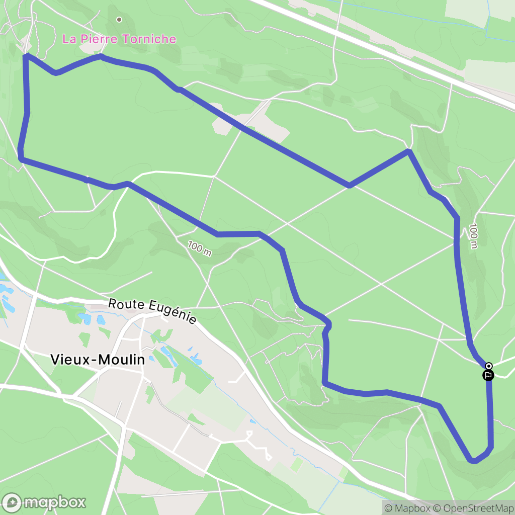 Trosly-Breuil : carte du parcours de randonnée - France