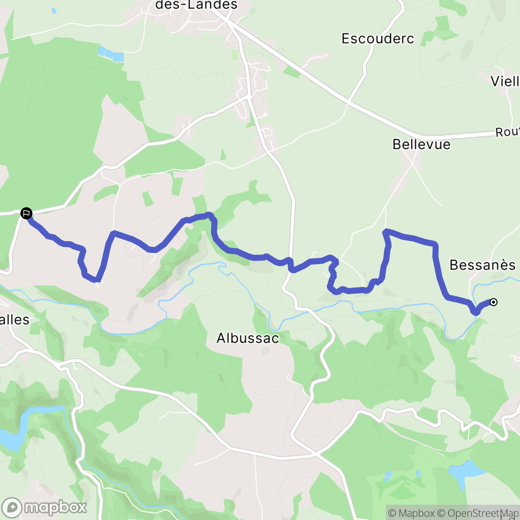 Ytrac : carte du parcours de randonnée - France