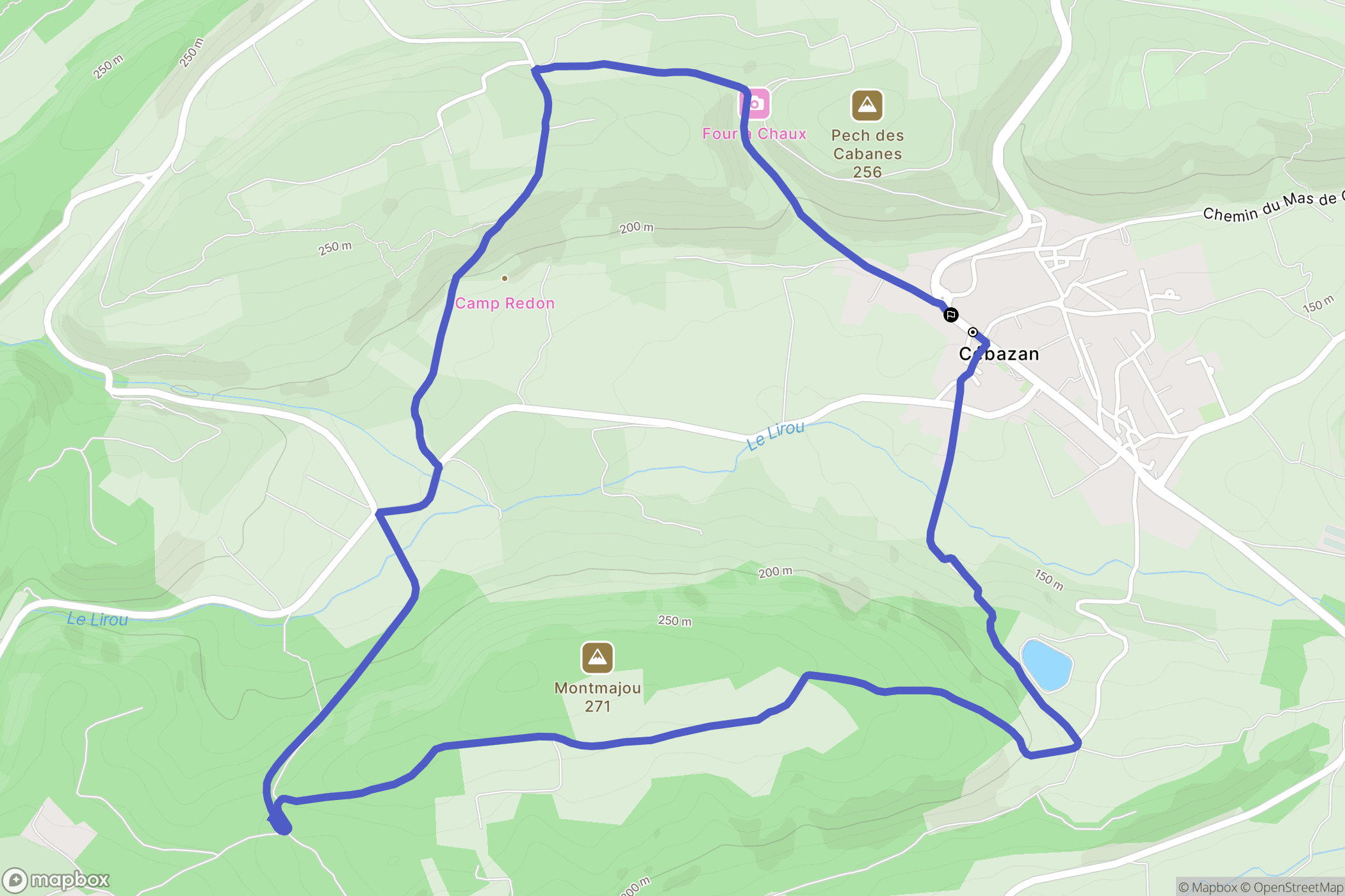 Cébazan : carte du parcours de randonnée - France