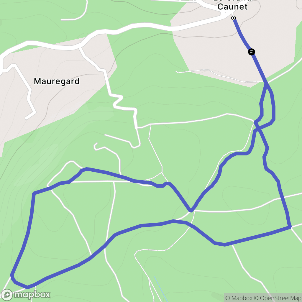 Le Grand Caunet, Ceyreste : carte du parcours de randonnée - France