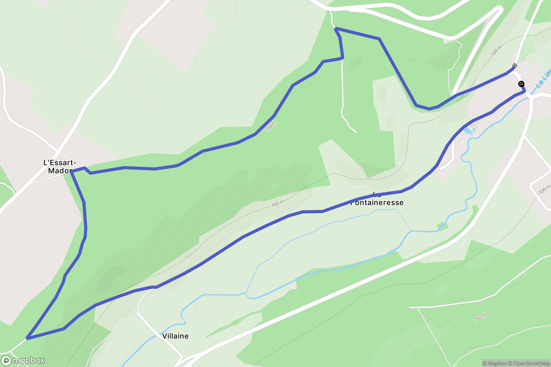 Lyons-la-Forêt : carte du parcours de randonnée - France