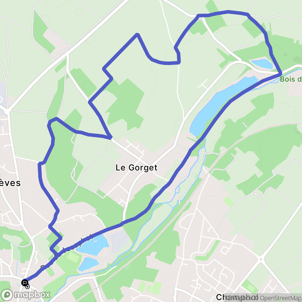 Lèves : carte du parcours de randonnée - France