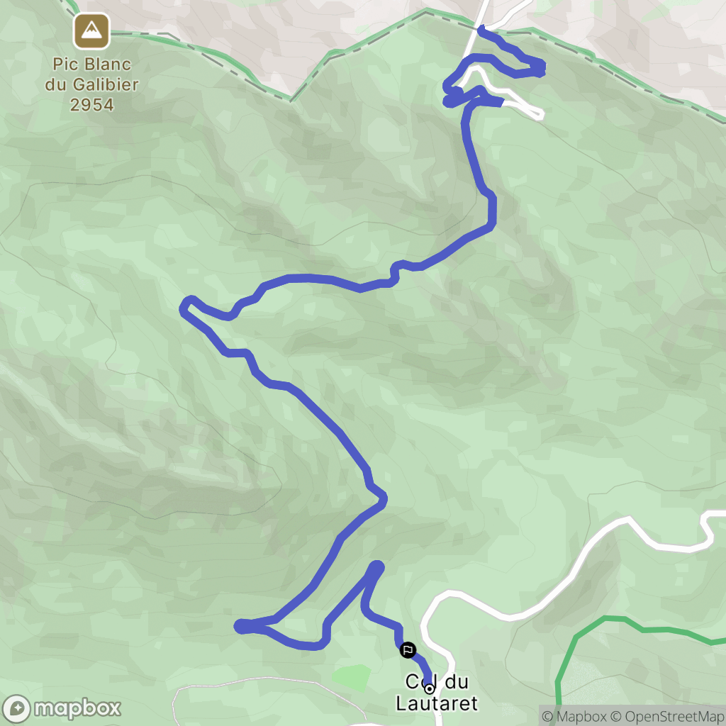 Le Monêtier-les-Bains : carte du parcours de randonnée - France
