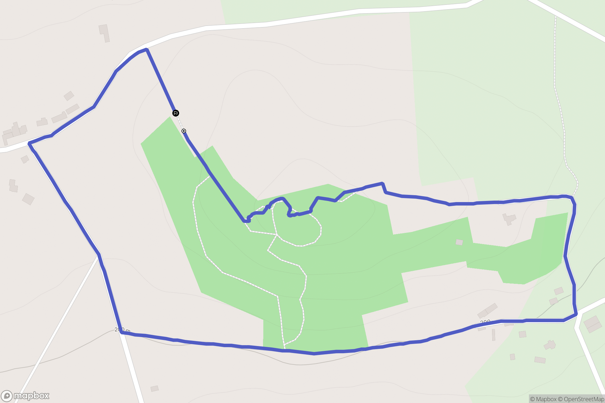 Le Gouray : carte du parcours de randonnée - France