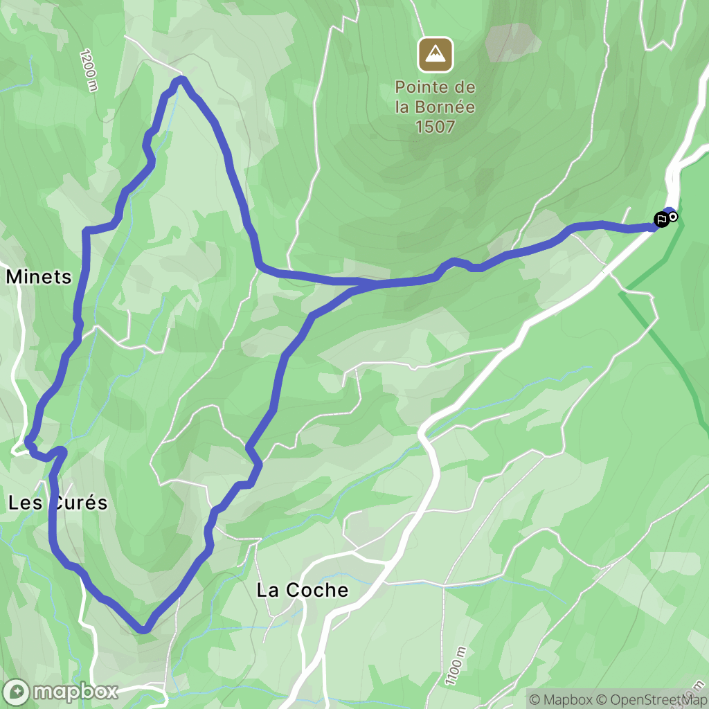 Entremont-le-Vieux : carte du parcours de randonnée - France