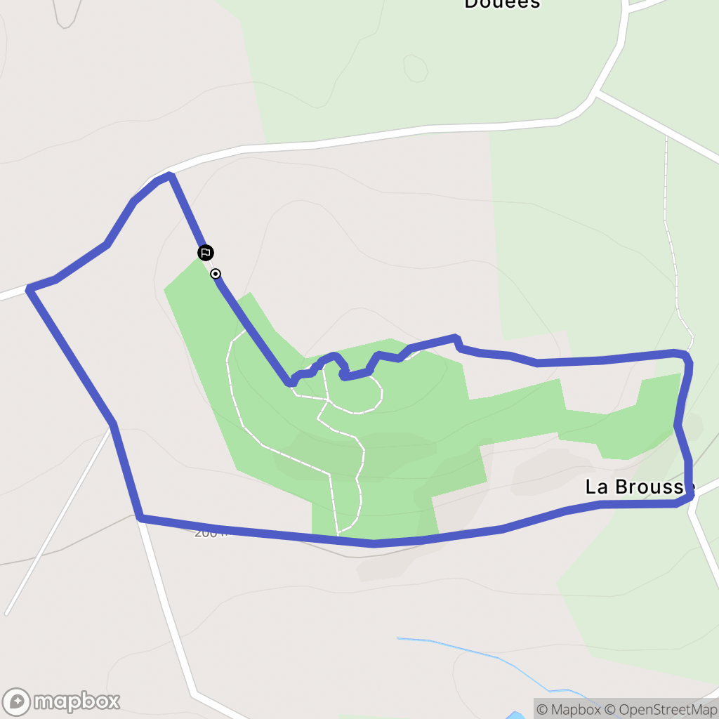 Le Gouray : carte du parcours de randonnée - France