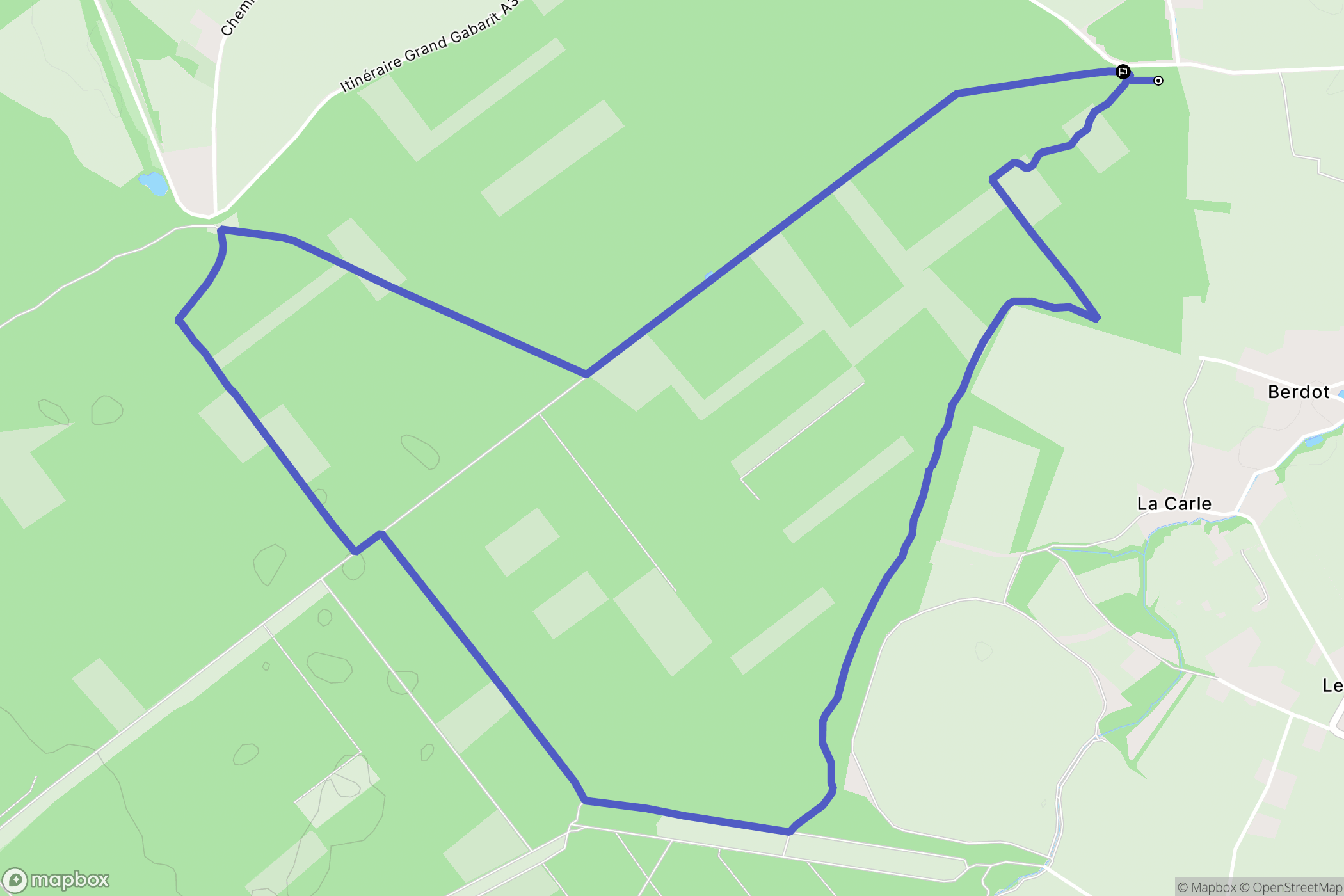 Mondonville : carte du parcours de randonnée - France