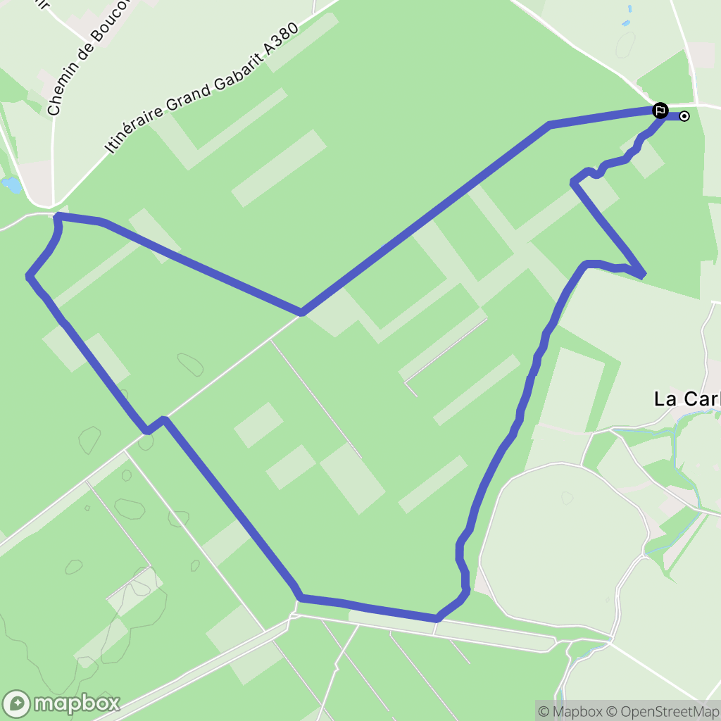 Mondonville : carte du parcours de randonnée - France