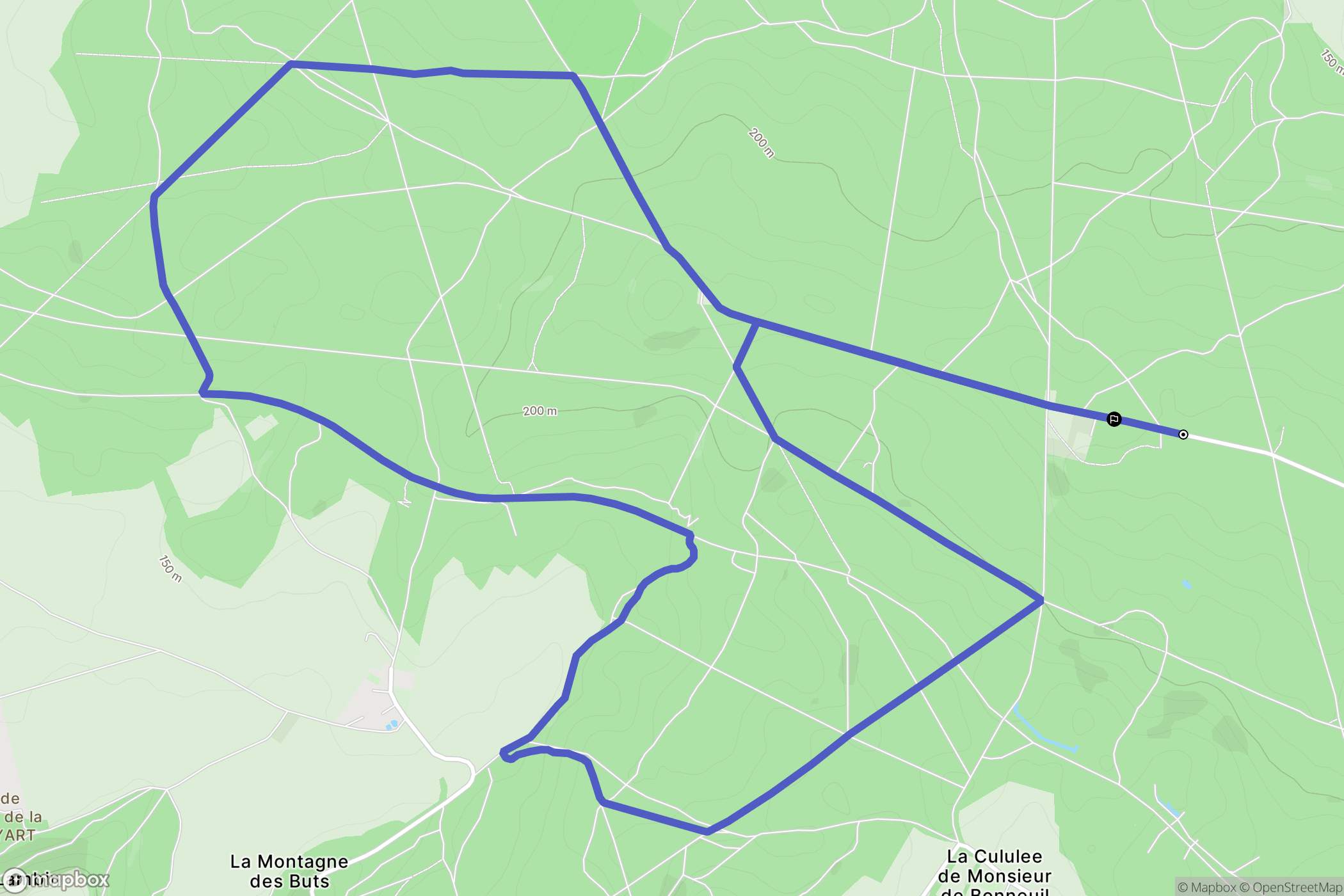Haramont : carte du parcours de randonnée - France