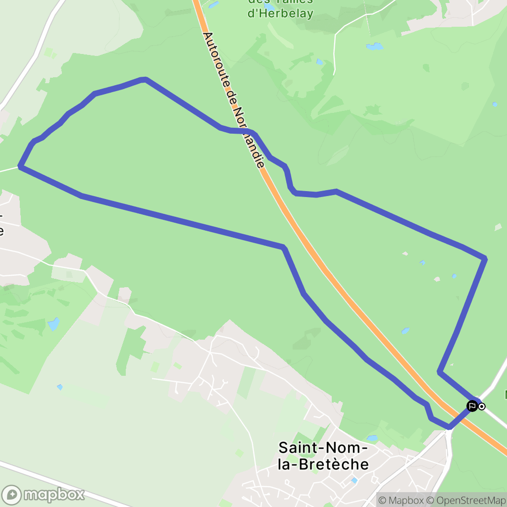 Saint-Nom-la-Bretèche : carte du parcours de randonnée - France