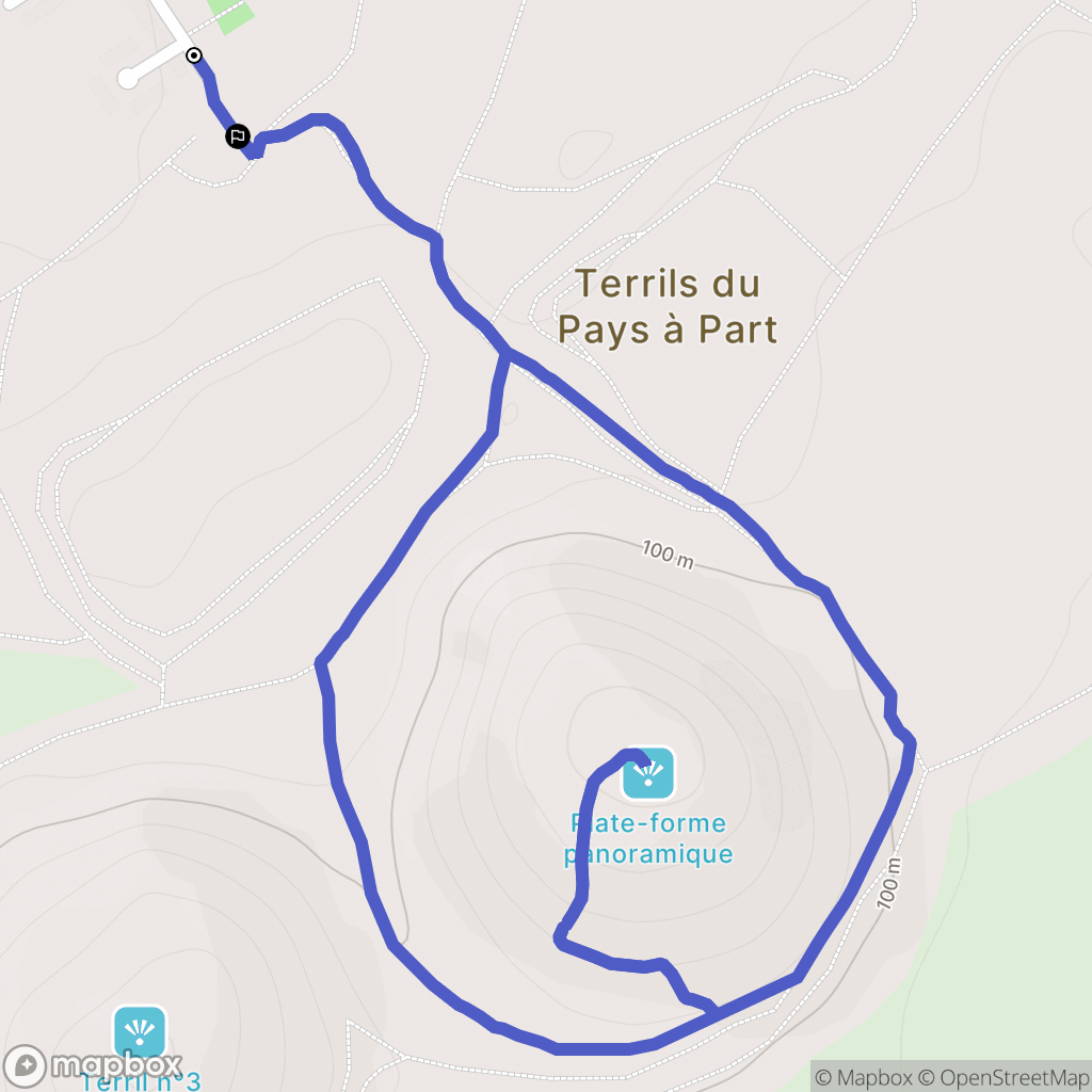 Bruay-la-Buissière : carte du parcours de randonnée - France