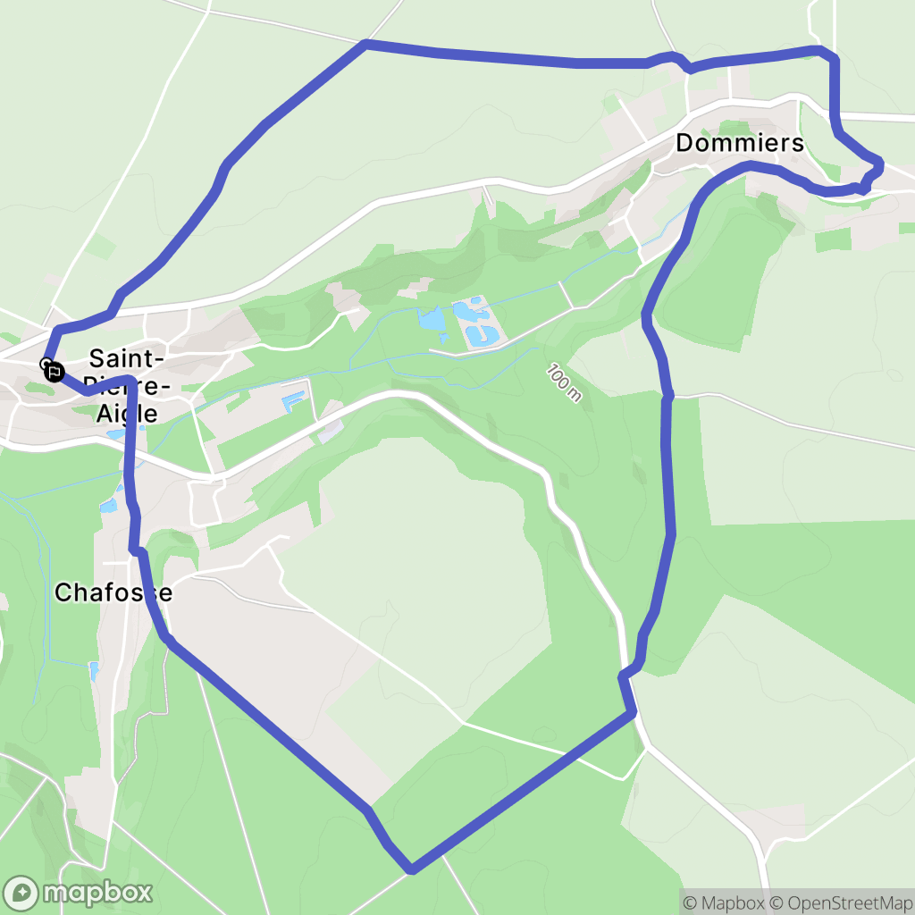 Saint-Pierre-Aigle : carte du parcours de randonnée - France