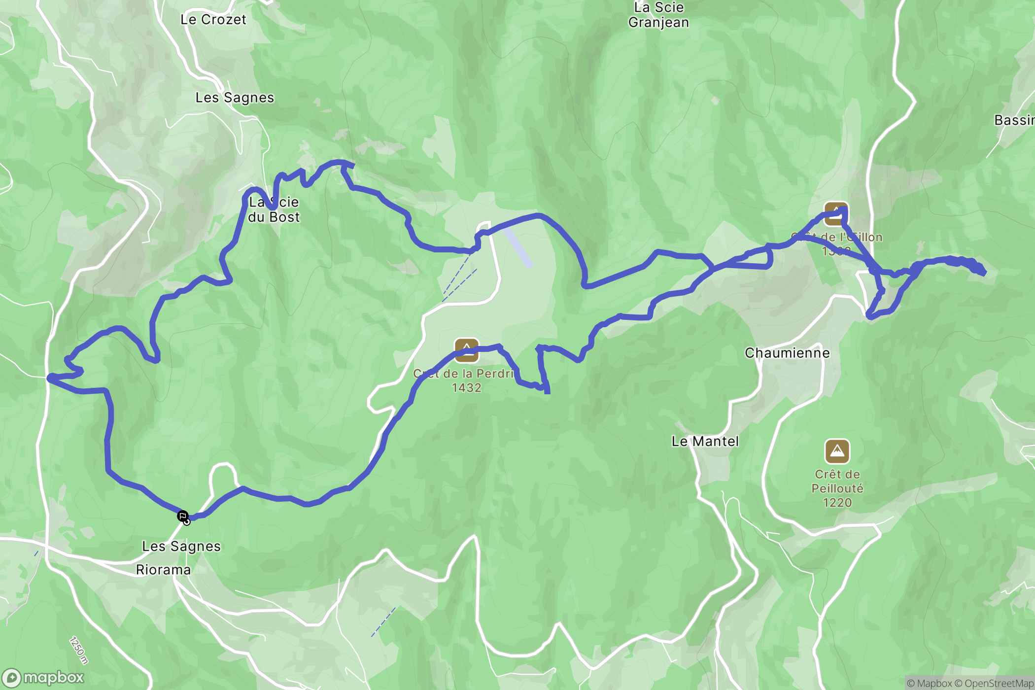 La Gaupillère : carte du parcours de randonnée - France