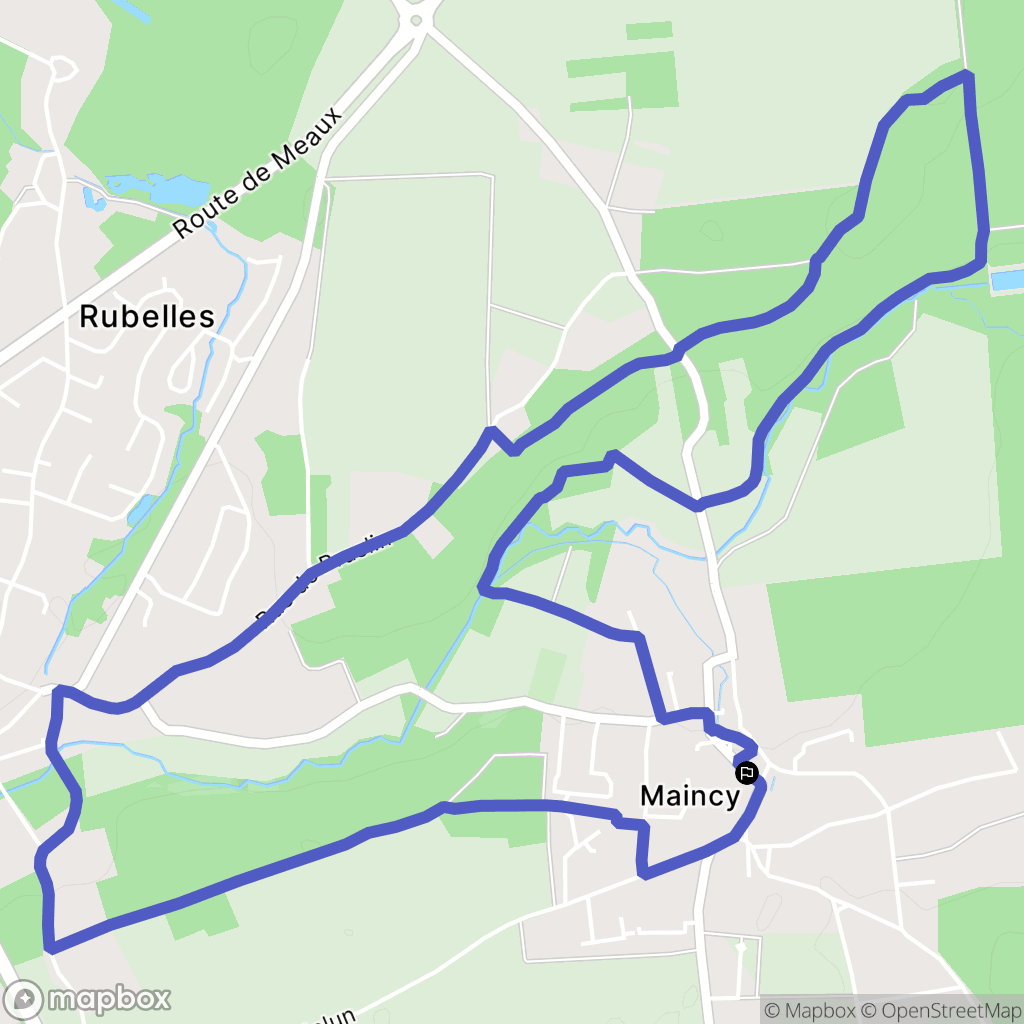 Maincy : carte du parcours de randonnée - France