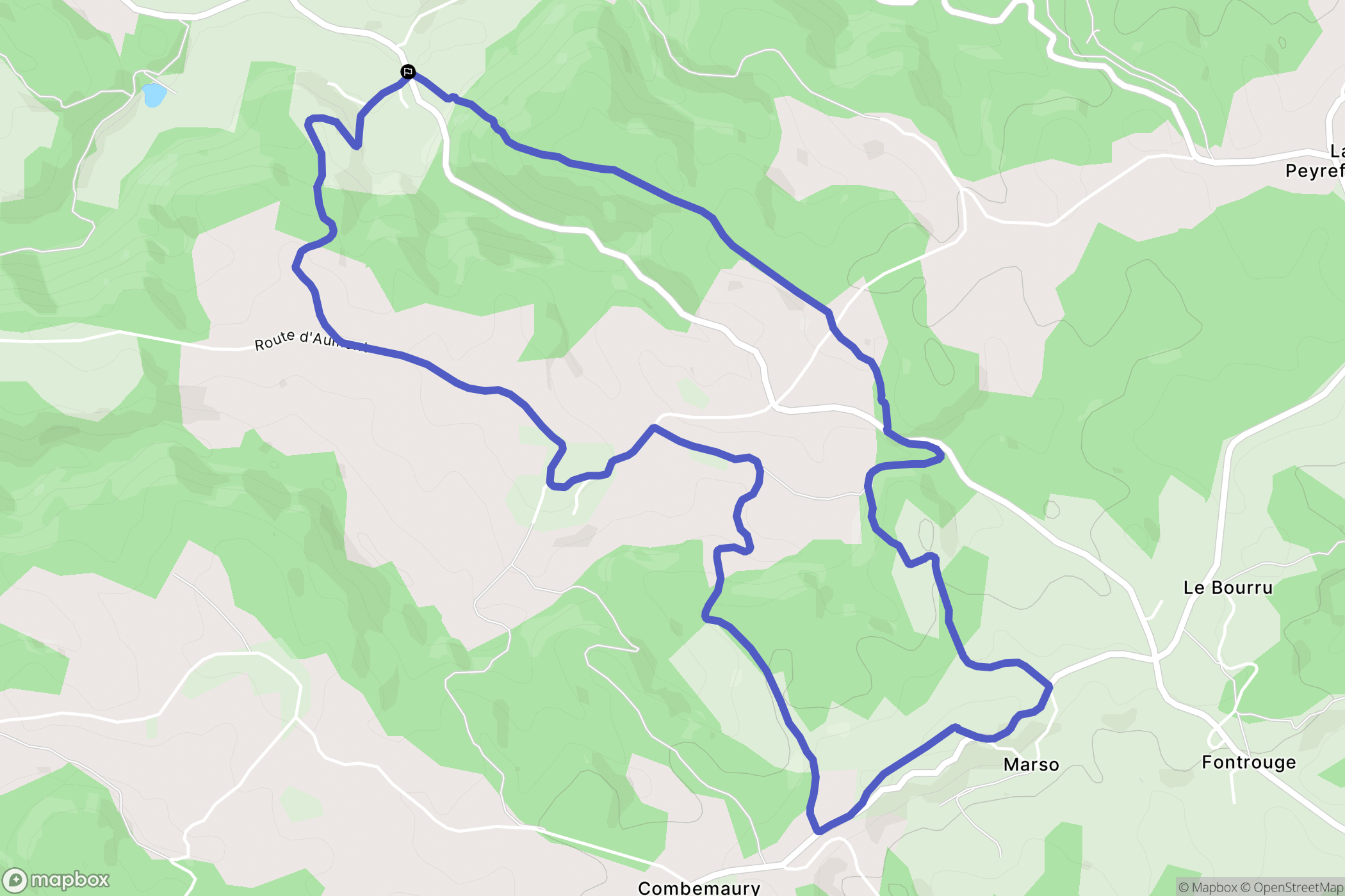 Les Couffins : carte du parcours de randonnée - France