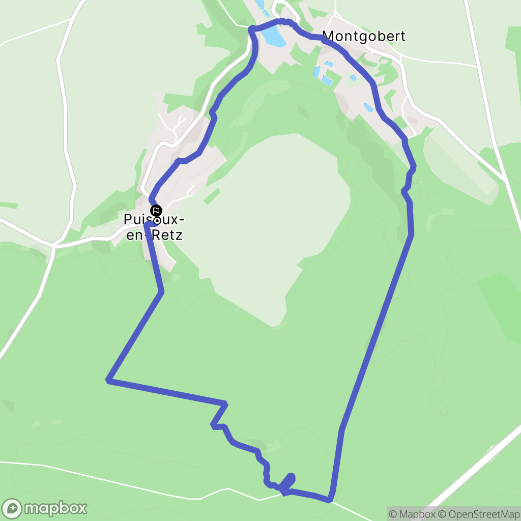 Puiseux-en-Retz : carte du parcours de randonnée - France