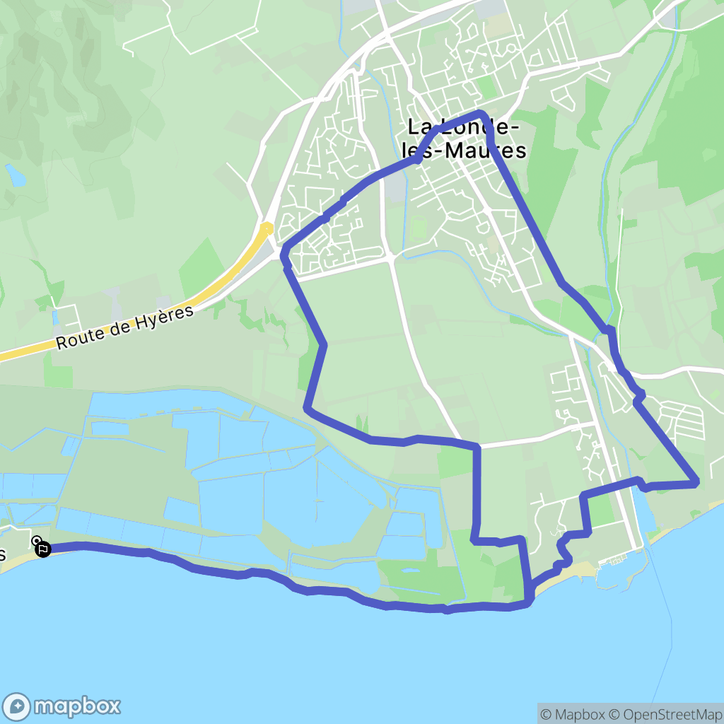 Hyères : carte du parcours de randonnée - France