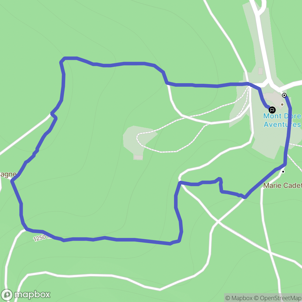 Mont-Dore : carte du parcours de randonnée - France