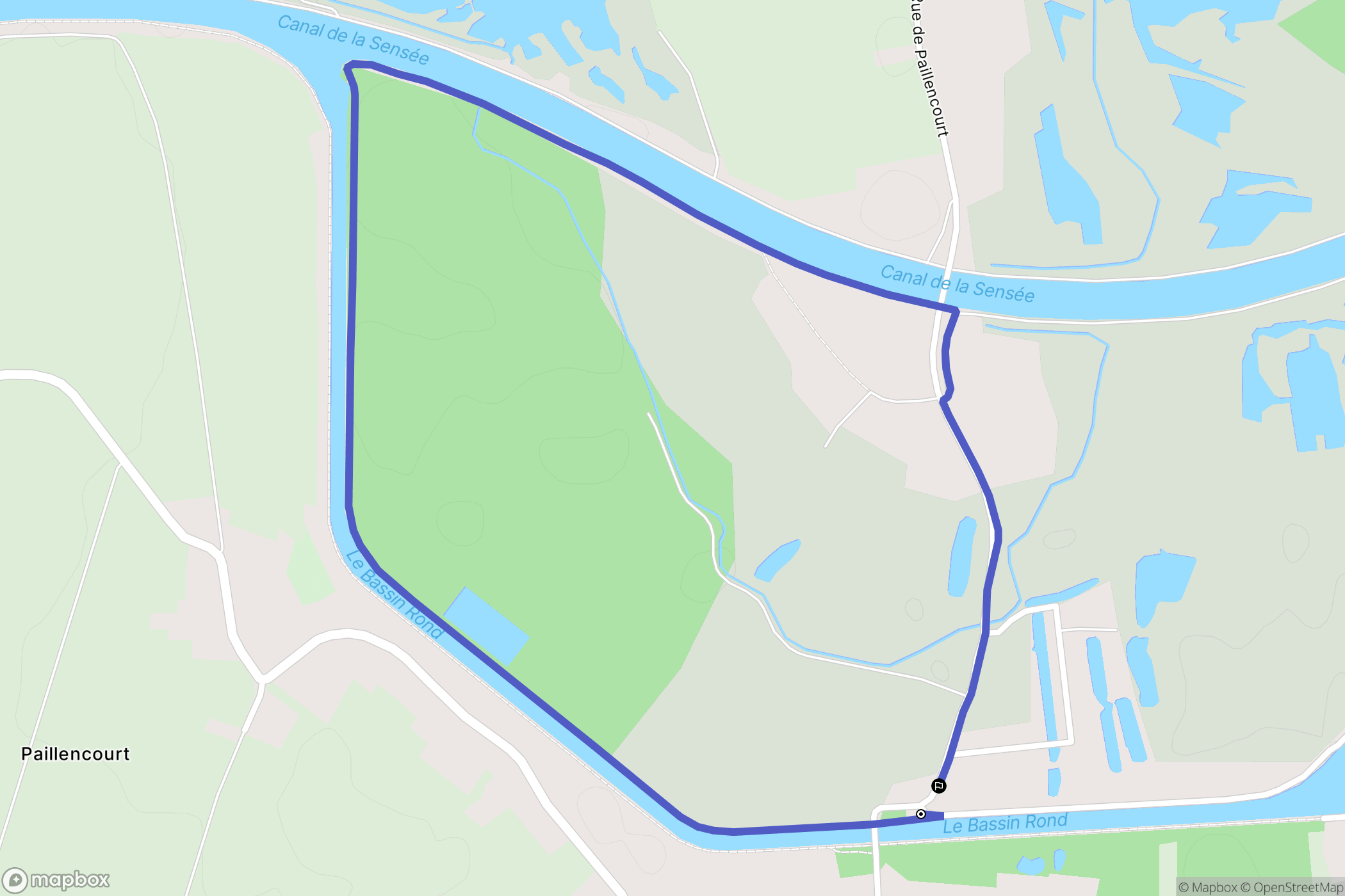 Paillencourt : carte du parcours de randonnée - France