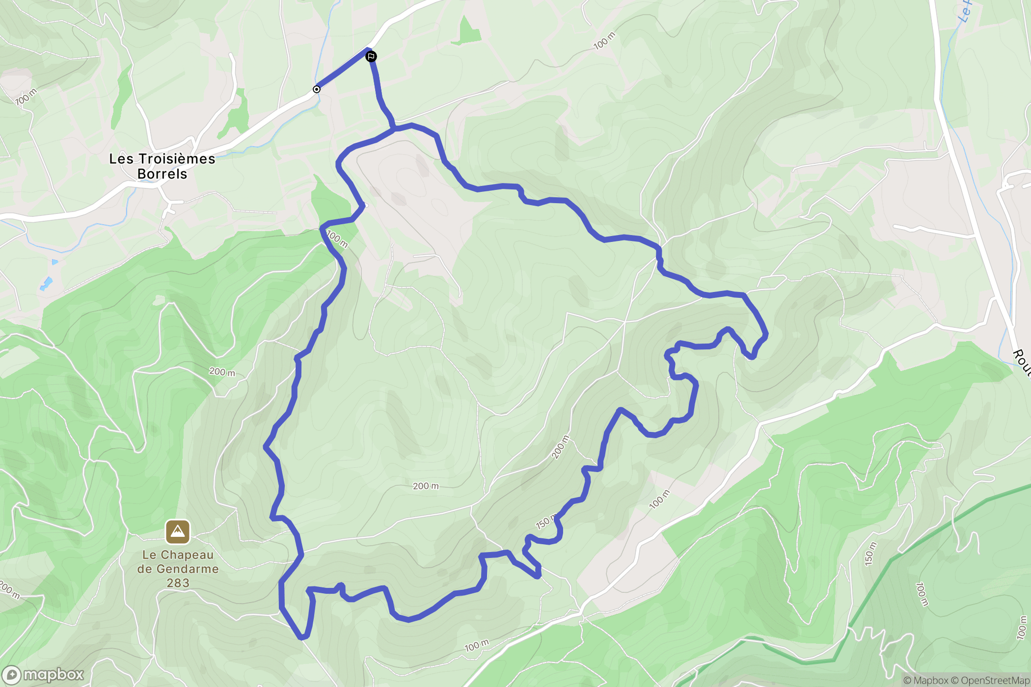 La Londe les Maures : carte du parcours de randonnée - France