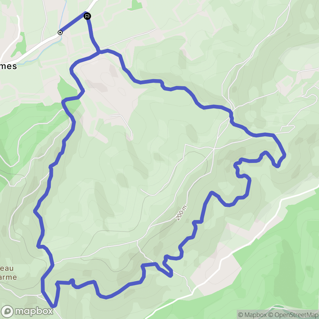 La Londe les Maures : carte du parcours de randonnée - France