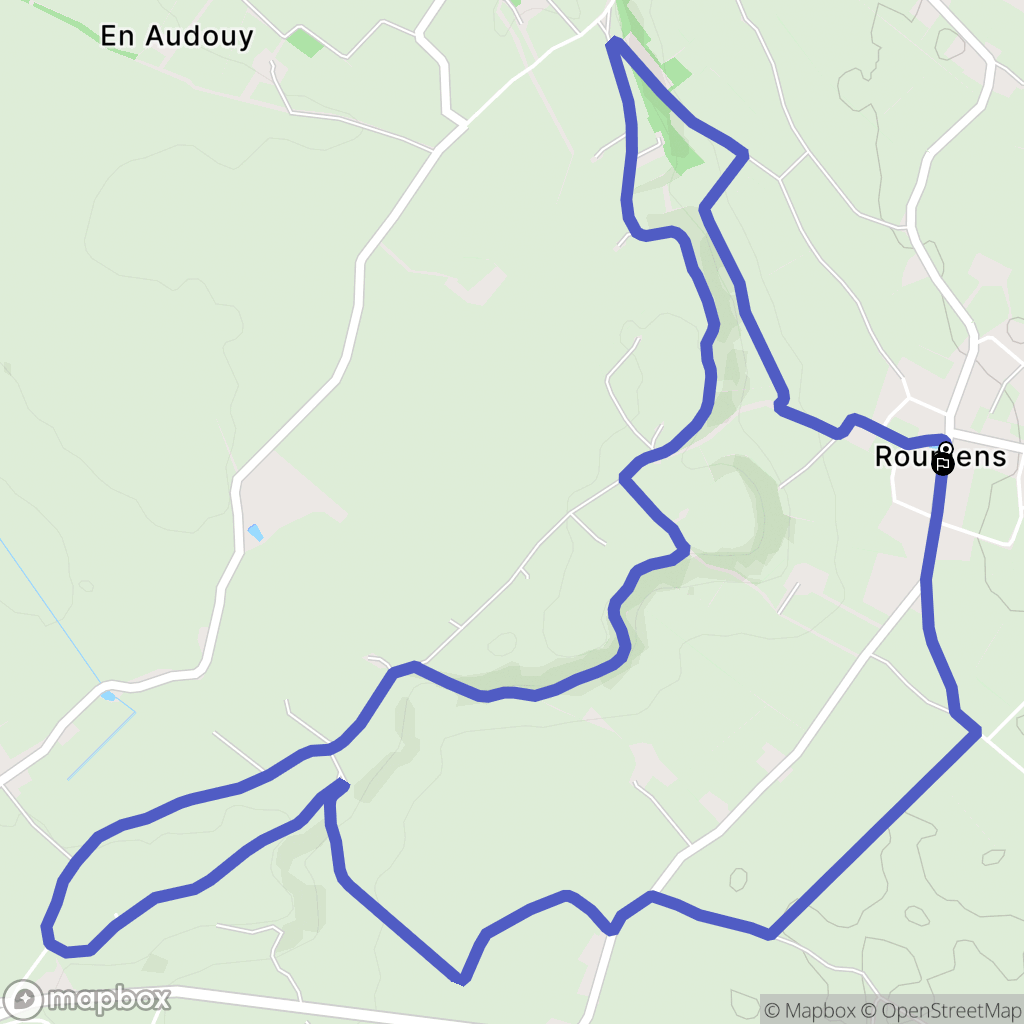 Roumens : carte du parcours de randonnée - France