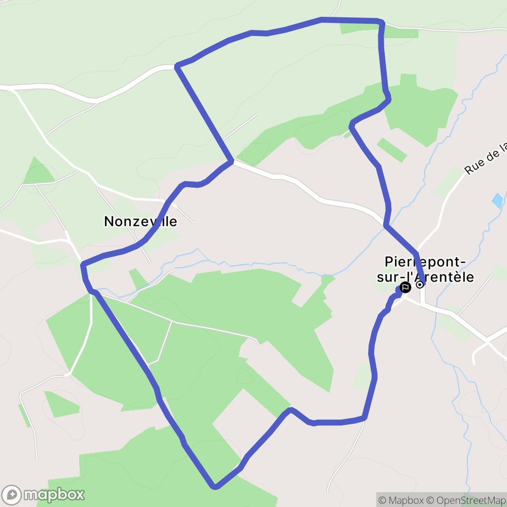 Pierrepont-sur-l'Arentèle : carte du parcours de randonnée - France