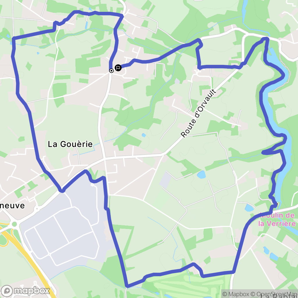 La Chapelle-sur-Erdre : carte du parcours de randonnée - France