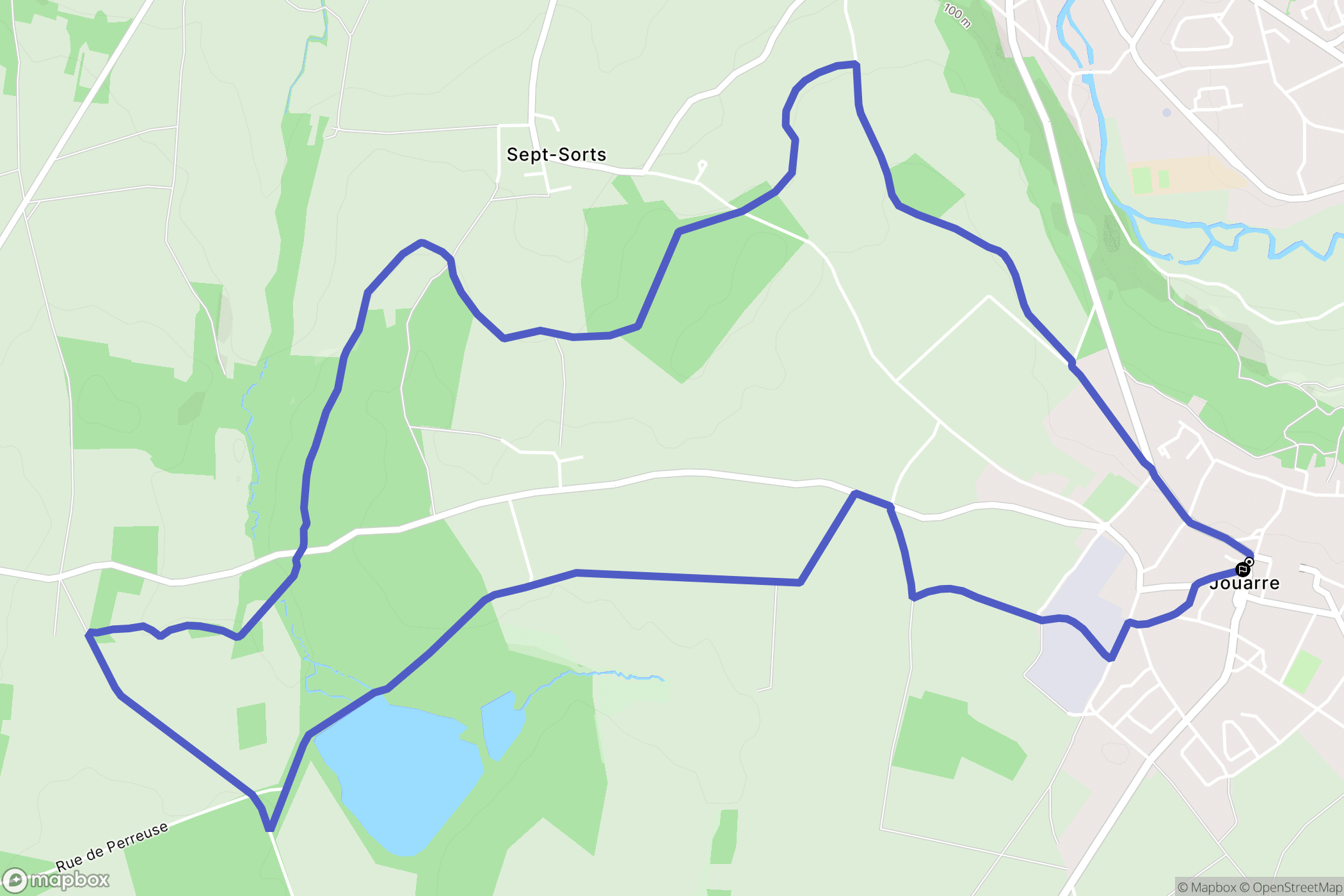 Jouarre : carte du parcours de randonnée - France