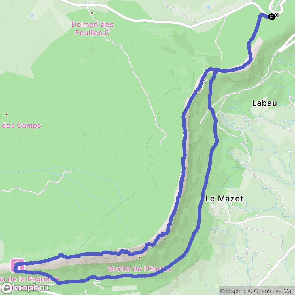 Rouet : carte du parcours de randonnée - France