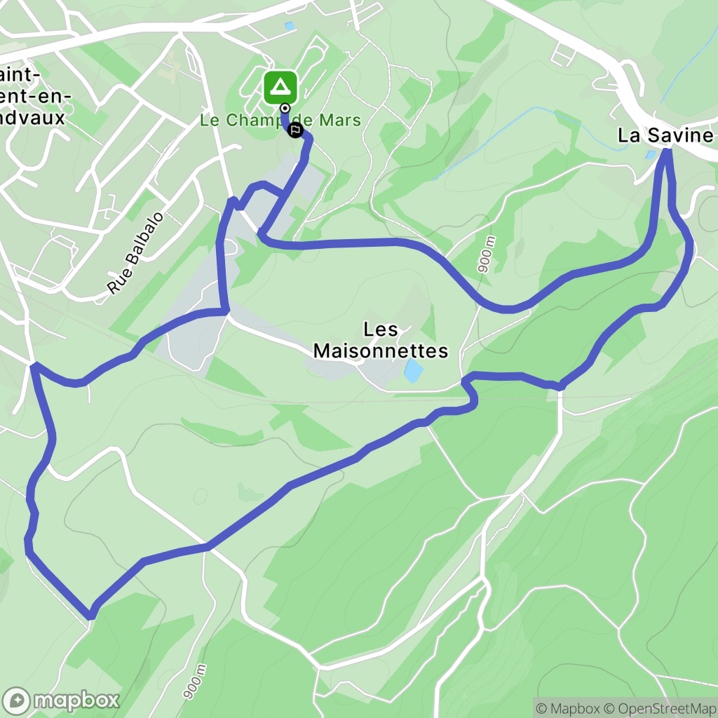 Saint-Laurent-en-Grandvaux : carte du parcours de randonnée - France