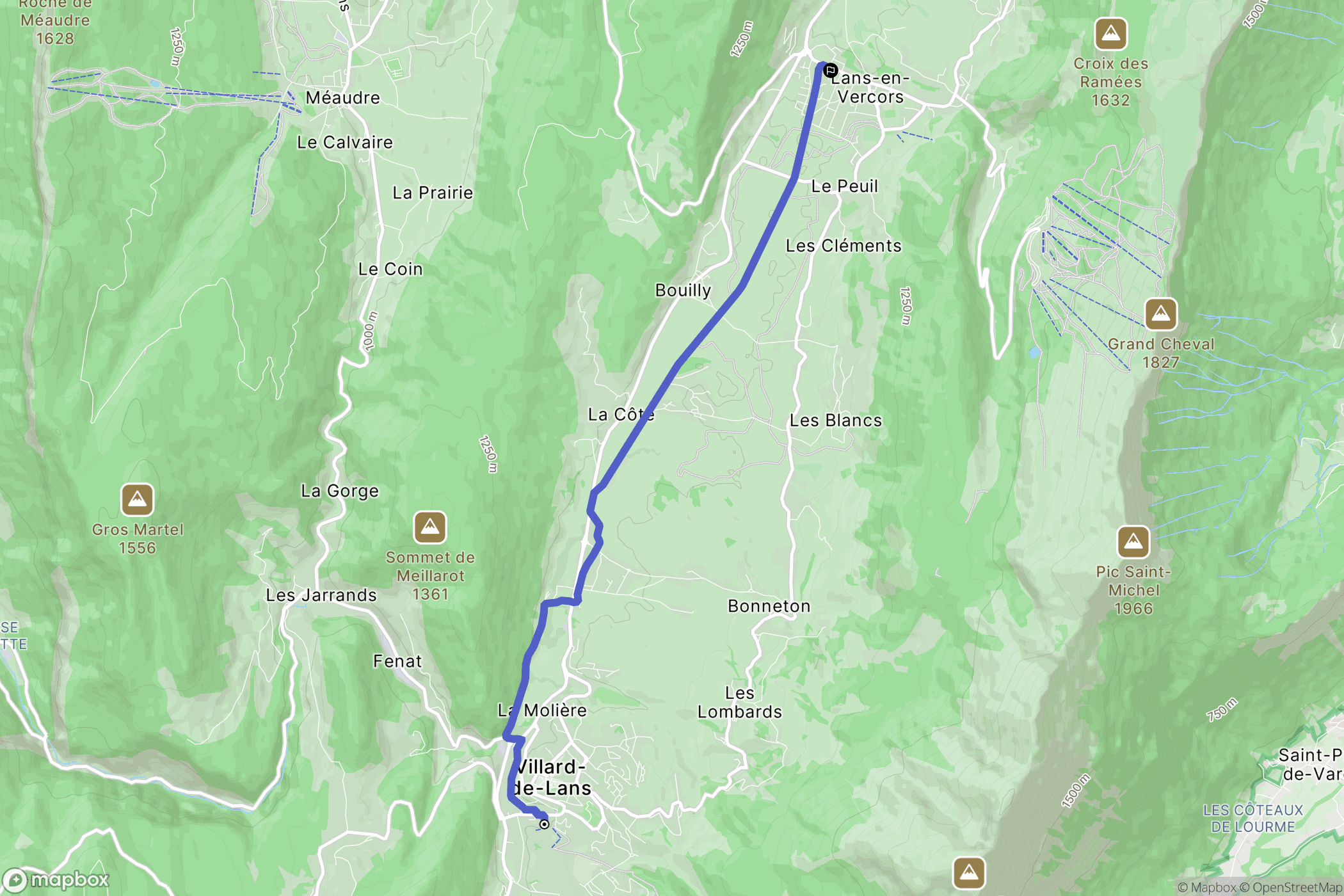 Villard-de-Lans: routekaart voor buitenactiviteiten - France