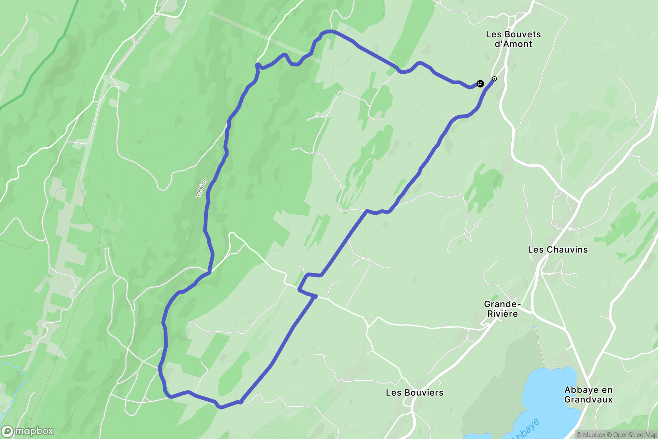 Saint-Pierre : carte du parcours de randonnée - France