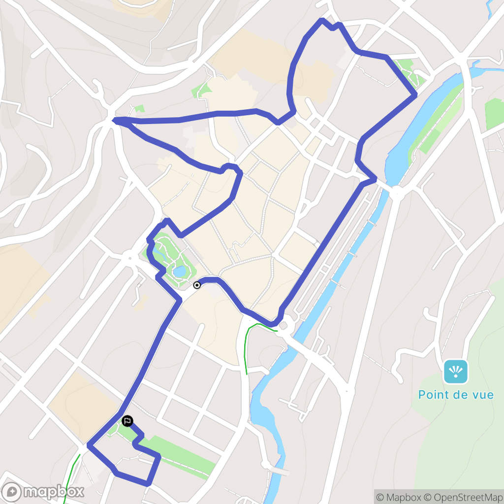 Aurillac : carte du parcours de randonnée - France
