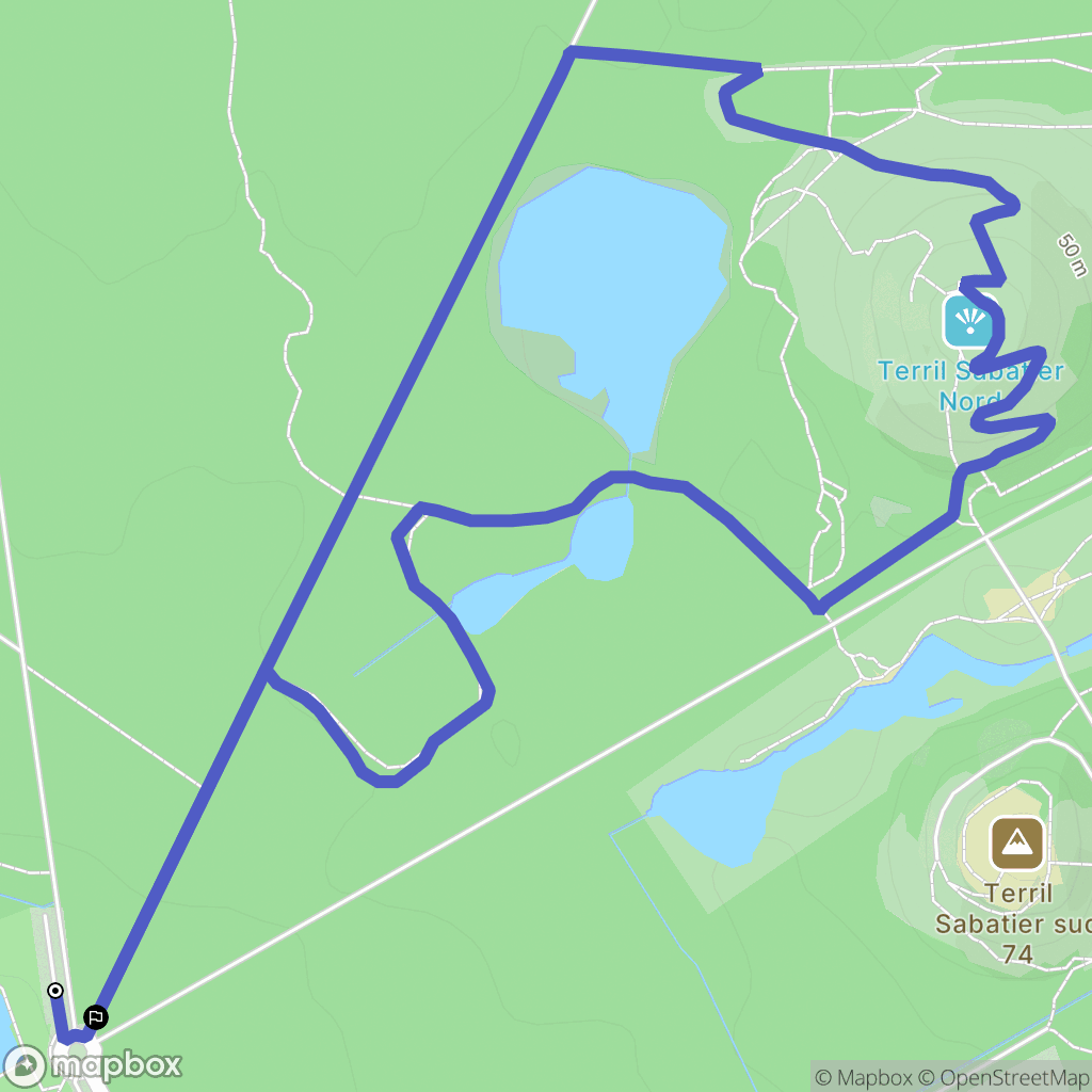 Raismes : carte du parcours de randonnée - France