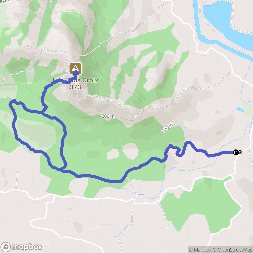 Roquebrune-sur-Argens : carte du parcours de randonnée - France