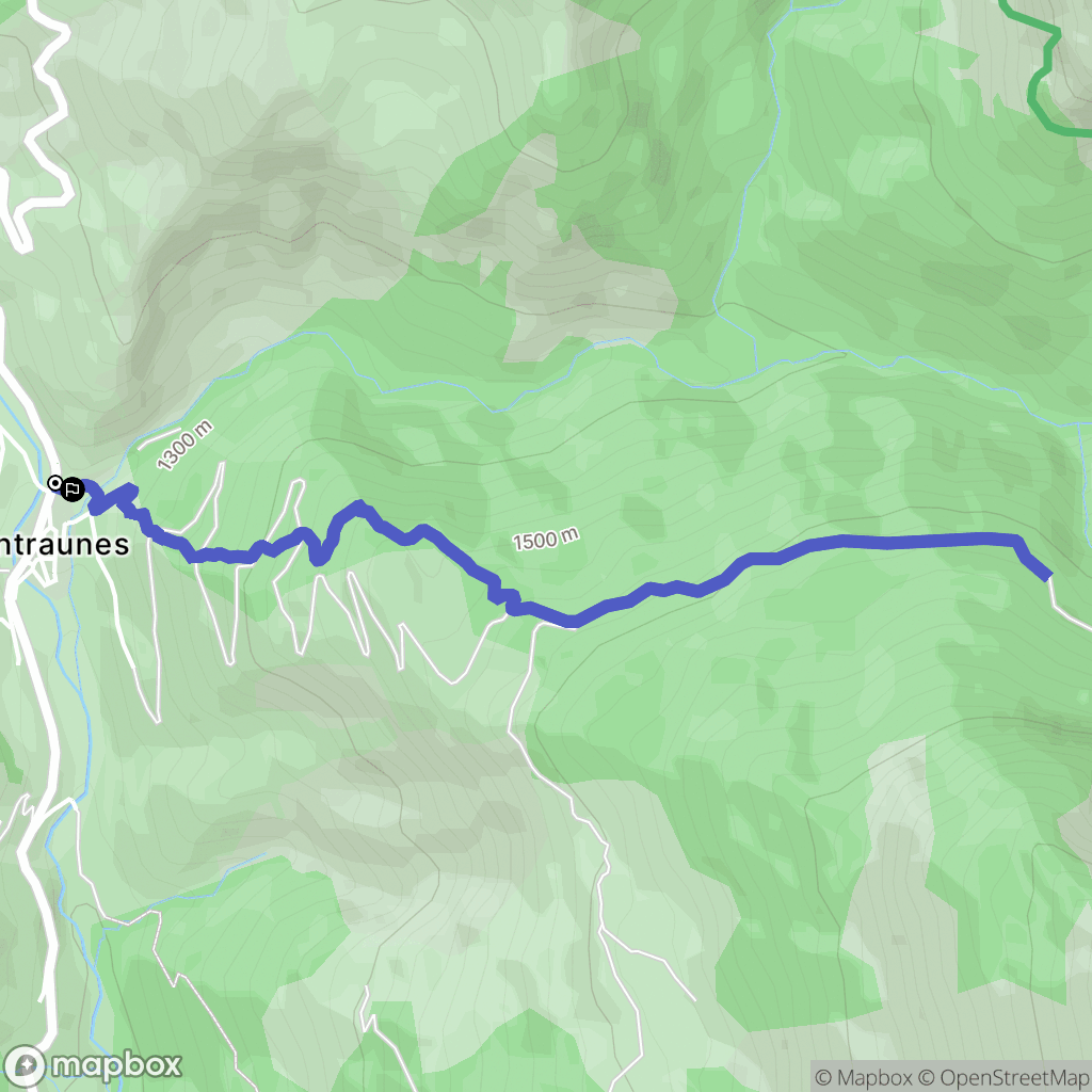 Entraunes : carte du parcours de randonnée - France