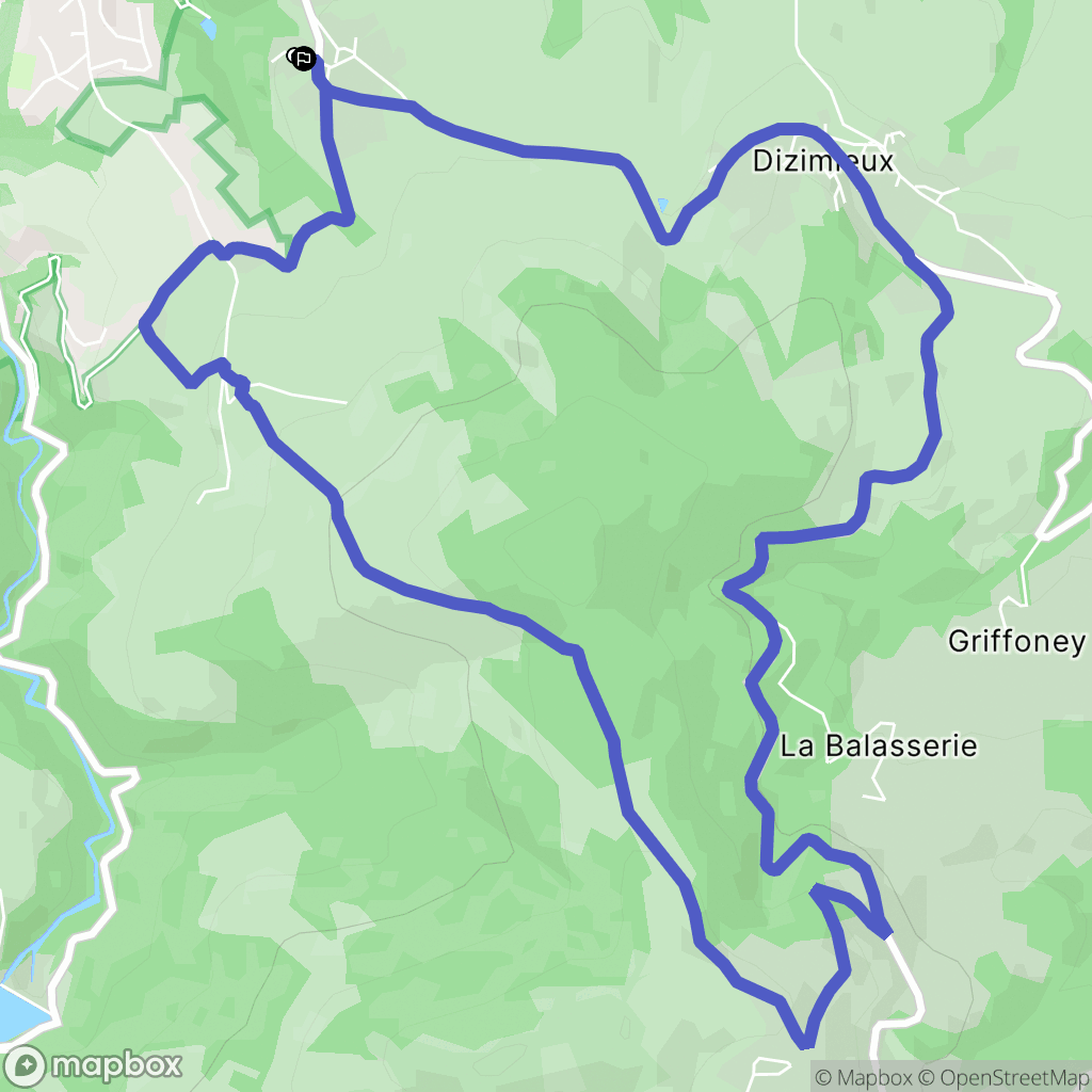 Chateauneuf : carte du parcours de randonnée - France