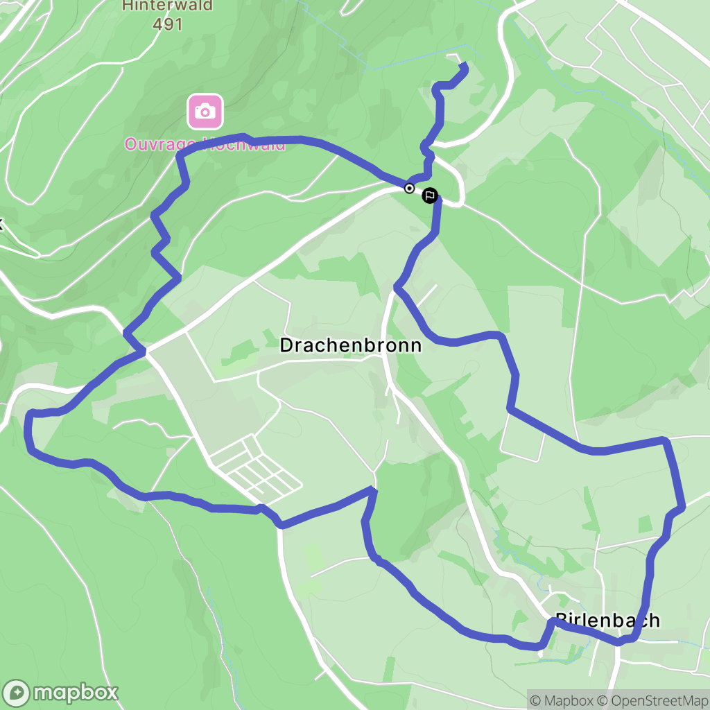 Drachenbronn : carte du parcours de randonnée - France