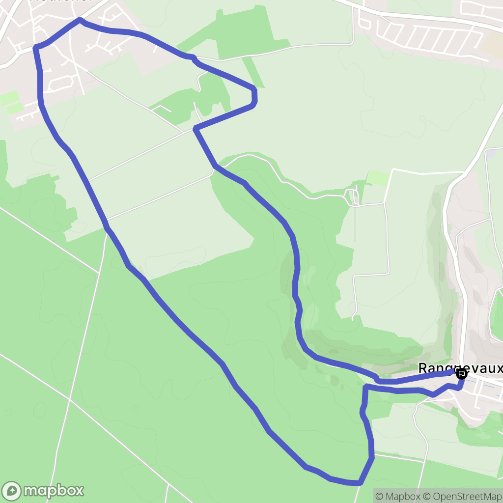 Ranguevaux : carte du parcours de randonnée - France