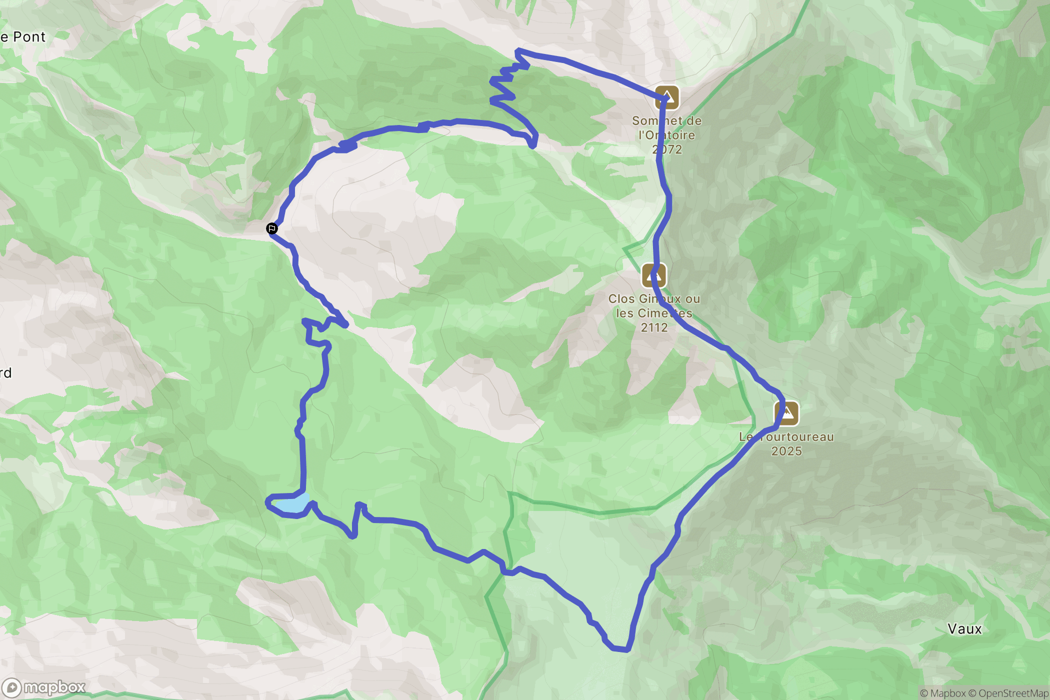 Bayons : carte du parcours de randonnée - France