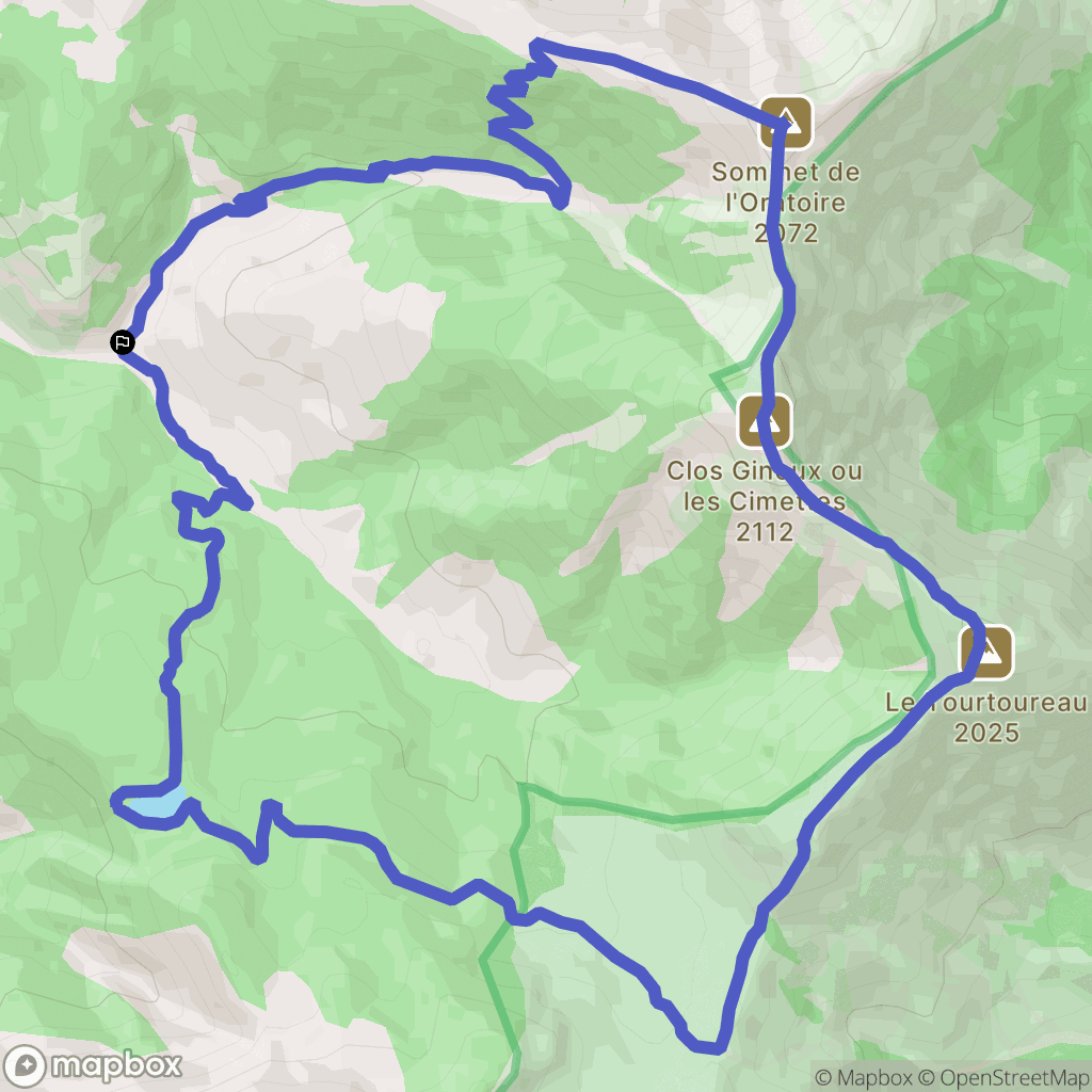 Bayons : carte du parcours de randonnée - France