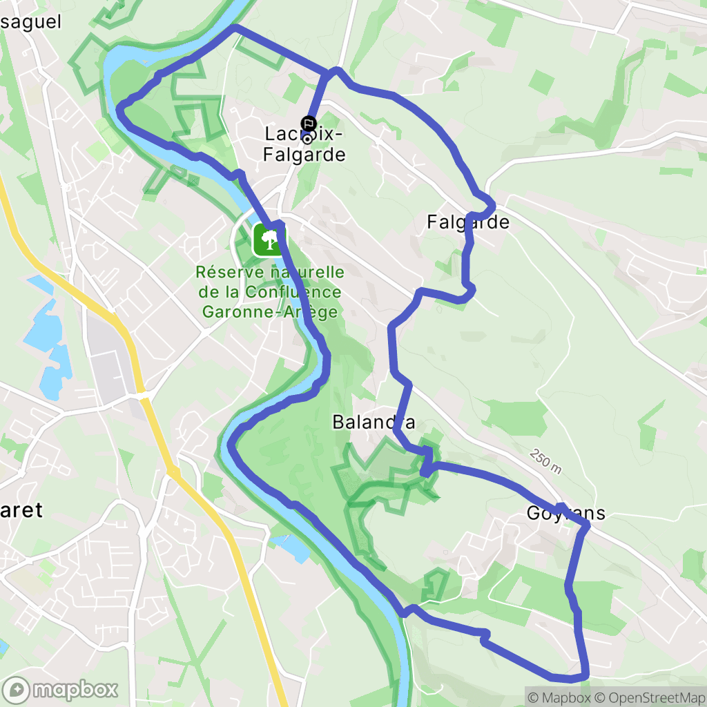 Lacroix-Falgarde : carte du parcours de randonnée - France