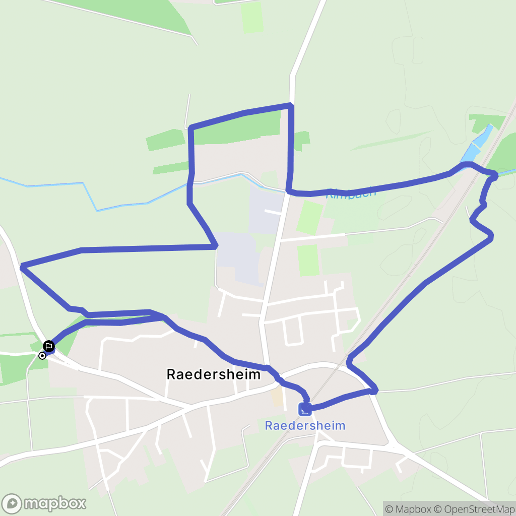 Raedersheim : carte du parcours de randonnée - France